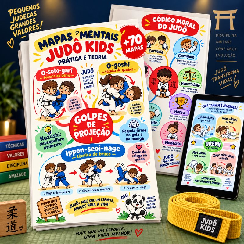 Kit Mapas Mentais Judô Kids